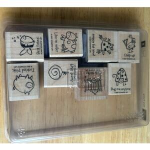 Stampin' Up! Very Punny Set Of 8 Mounted Rubber Stamps